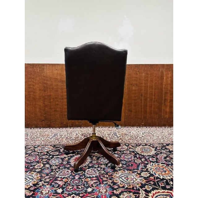 English Chesterfield Desk Chair For Sale - Image 4 of 8