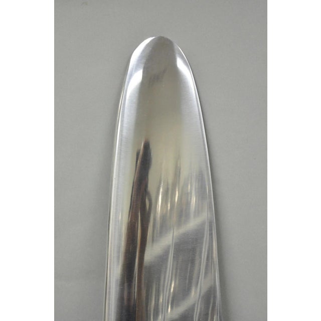 Early 21st Century Decorative Fixed Pitch Polished Aluminum 74" Propeller Blade "Not Airworthy" (B) For Sale - Image 5 of 18
