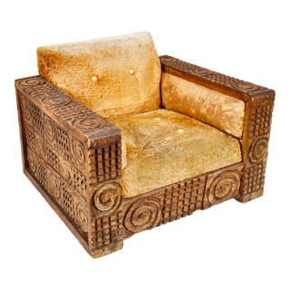 Mid 20th Century Vintage Witco Modern Brutalist Club Chair by William Westenhaver For Sale