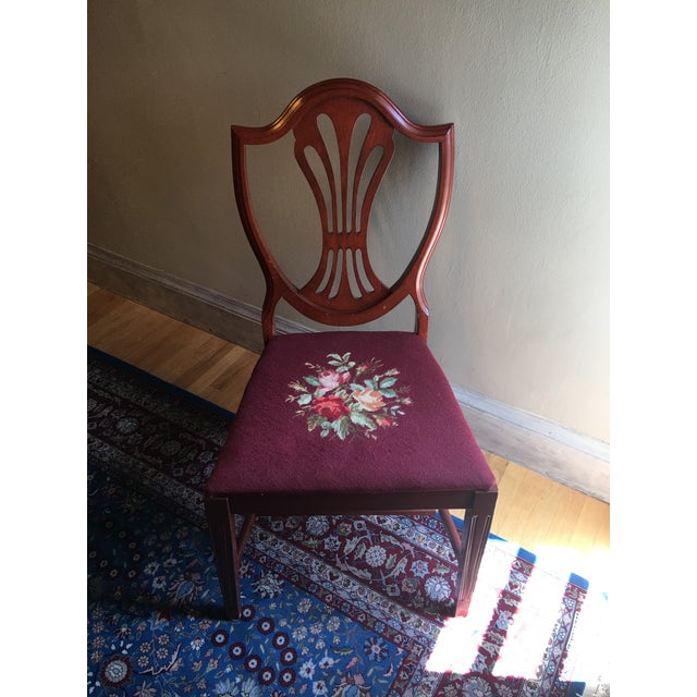 Antique Dining Room Needlepoint Seat Chairs Set of 6 Chairish