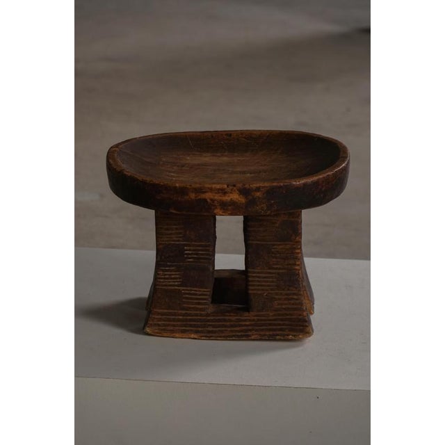 Wood Traditional Hand-Carved African Tribal Stool, 1950s For Sale - Image 7 of 18