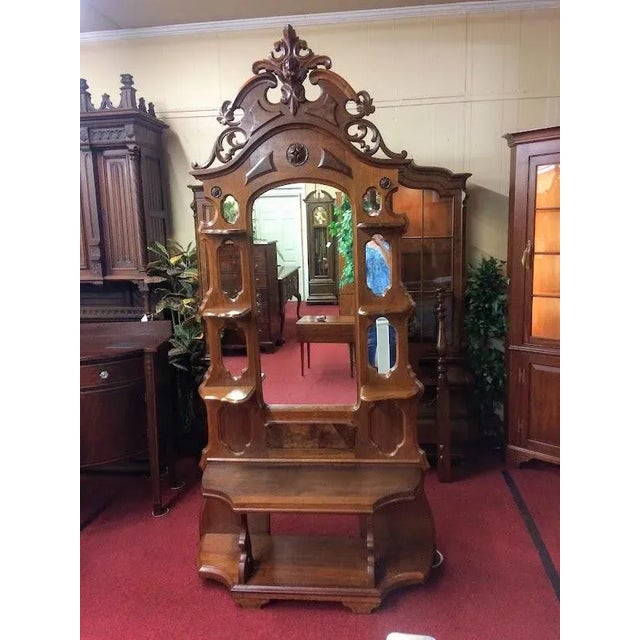 Item: Antique Étagère with large mirror. Age & Condition: Circa 1880. Good antique condition with some signs of age and...
