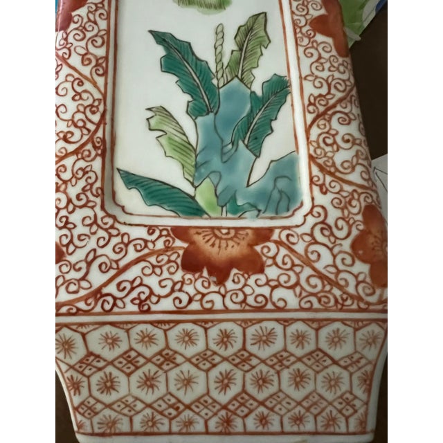 Ceramic Late 20th Century Chinese Hand Painted Vase For Sale - Image 7 of 9