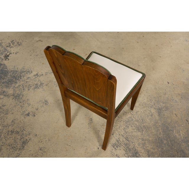 1930s French Art Deco Maple Dining Chairs With Scalloped Backs, Set of 6 For Sale - Image 18 of 18