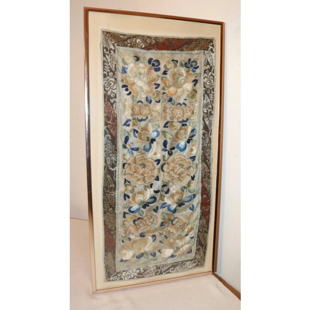 Up for sale is a high quality antique Chinese 19th century Qing Dynasty hand embroidered needlepoint. It is sewn with an...