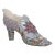 Ceramic Gemstone Design Floral Victorian Style High Heel Shoe Figurine For Sale