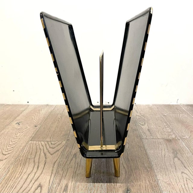 Piero Fornasetti, Mid Century Modern, Magazine Rack, Lacquer, Metal, Italy 1960s For Sale - Image 12 of 12