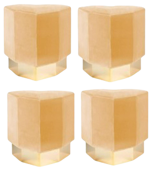 Mustard Queen Heart Stools by Royal Stranger, Set of 4