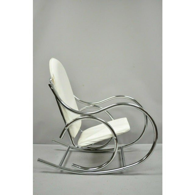 Mid Century Modern Sculptural Chrome Rocking Chair Chairish