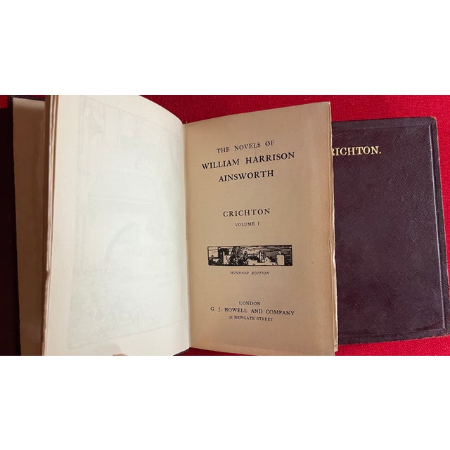 Early 20th Century Fine Bindings - Books by William Harrison Ainsworth "The Tower of London" & "Crichton" - 4 Volumes For Sale - Image 5 of 8