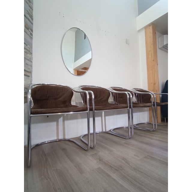 Series S Cantilever Chairs attributed to Gastone Rinaldi for Rima, 1970s, Set of 4 For Sale - Image 3 of 15