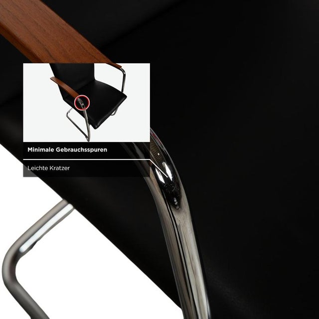 Black Freyr Chairs in Black Leather from Leolux, Set of 4 For Sale - Image 8 of 16