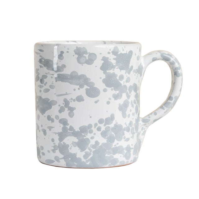 This hand-painted mug is the perfect size and the varying hues of gray and white in a unique pattern make this a very...
