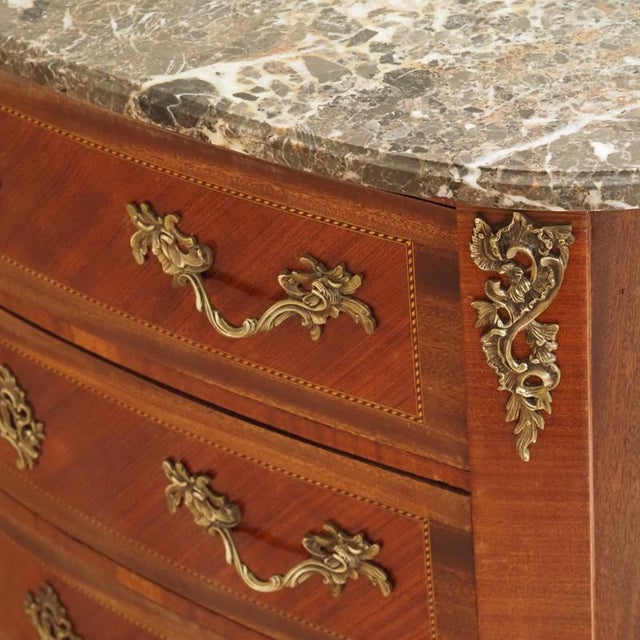 Antique French Chest of Drawers with Marble Top, 1800s For Sale - Image 15 of 17
