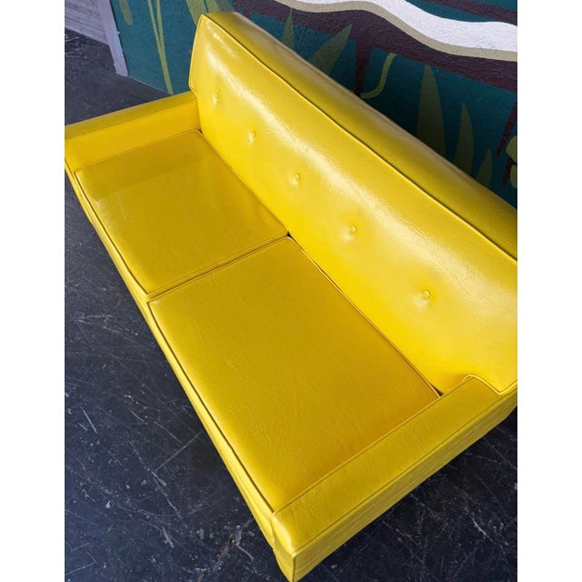 Plastic Mid Century Castro Convertible Loveseat For Sale - Image 7 of 15