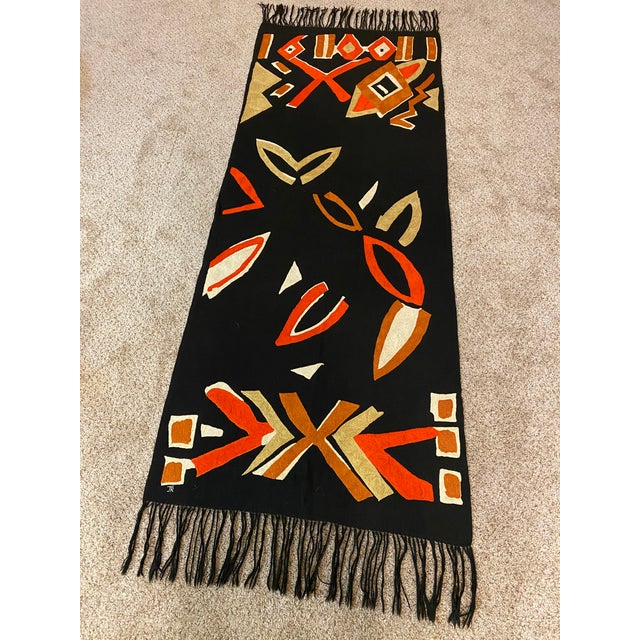 Wool Abstract Textile Signed by Artist For Sale - Image 9 of 9