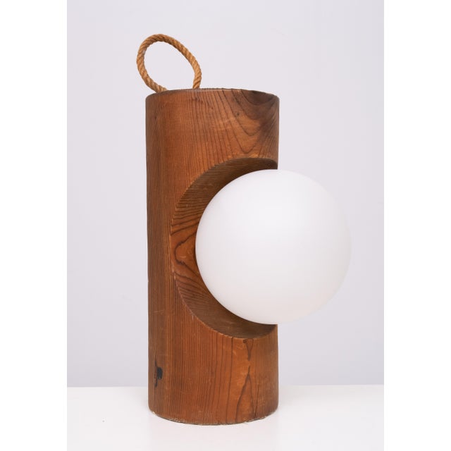 Swiss Brutalist Pine Pendant Lamp from Temde, 1960s For Sale - Image 9 of 13