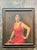 Art Deco Vintage Boho Original Art Deco Oil Portrait of Woman For Sale - Image 3 of 5