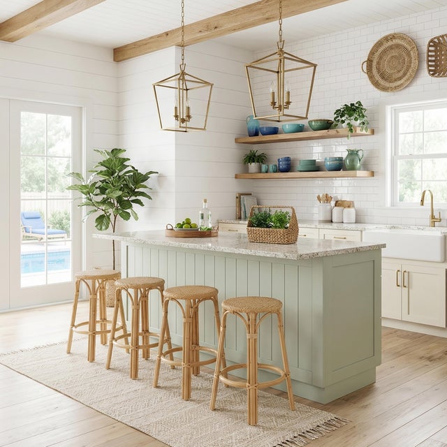 Evoking images of sidewalk tables in the Cote d'Azur, counter stools like this will give your kitchen or patio the casual...