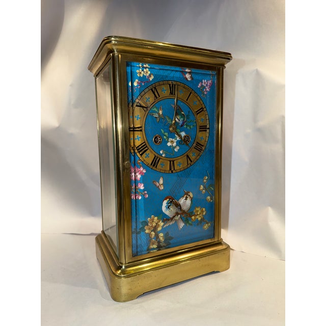 19th Century French Japonisme Crystal Regulator Mantel Clock, Aesthetic Movement For Sale - Image 4 of 12