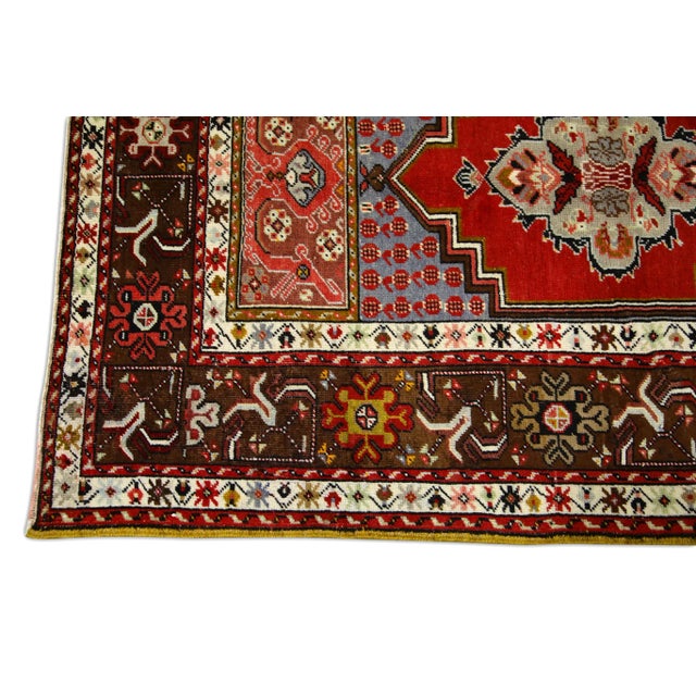 120×208 &quot;kiki&amp;rara&quot; ViNTAGE TURKiSH RUG Rusted Orange Kilim Rug, Vintage Turkish Kilim Rug, 146