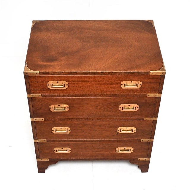 Vintage Military Campaign Style Chest of Drawers, 1930 For Sale - Image 6 of 10