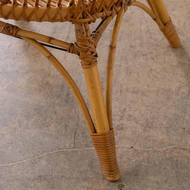 1960s Pair of Italian Rattan and Bamboo Chairs For Sale - Image 10 of 18