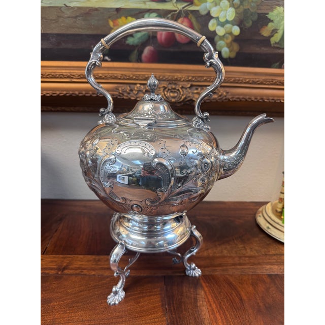 Late 19th Century Antique Victorian Silver-Plate Assembled Tea and Coffee Service, Set of 5 For Sale - Image 5 of 11