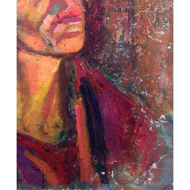1970s Oil Painting: Ukrainian Grandmother Portrait, Socialist Realism Art For Sale - Image 6 of 6