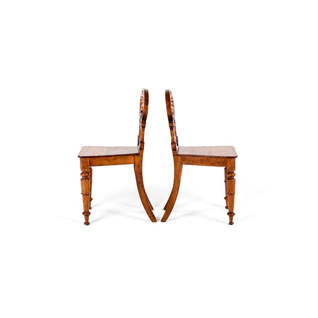 Set of Shell Back Hall Chairs For Sale - Image 4 of 11