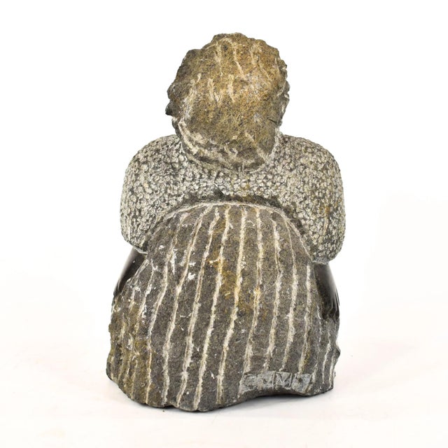African Early 20th Century Shona Stone Woman Sculpture In The Style of Colleen For Sale - Image 3 of 7