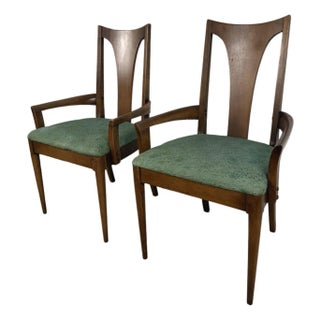 Mid-Century Sculptural High-Back Armchairs Attr. Broyhill Lenoir For Sale