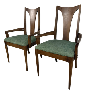 Mid-Century Sculptural High-Back Armchairs Attr. Broyhill Lenoir