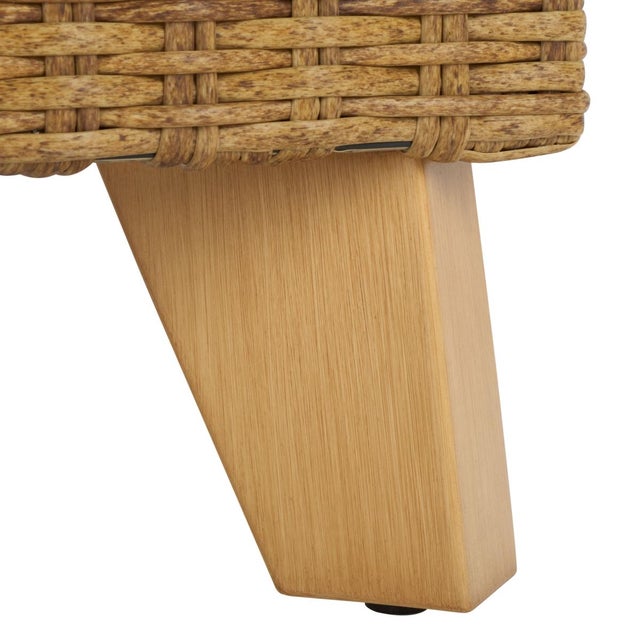 Margarita Wicker Outdoor Coffee Table, Natural For Sale In Philadelphia - Image 6 of 9