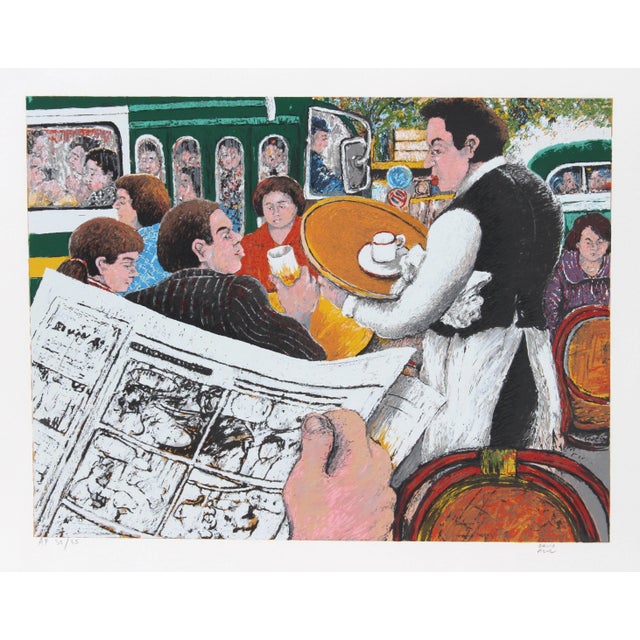 David Azuz, Dome of Montparnasse, Lithograph For Sale