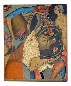 Mikhail Chemiakin, Souvenir of St. Petersburg, Lithograph, 1972