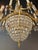 Antique Italian Empire Revival Brass and Crystal Chandelier Candle Holders For Sale - Image 6 of 14