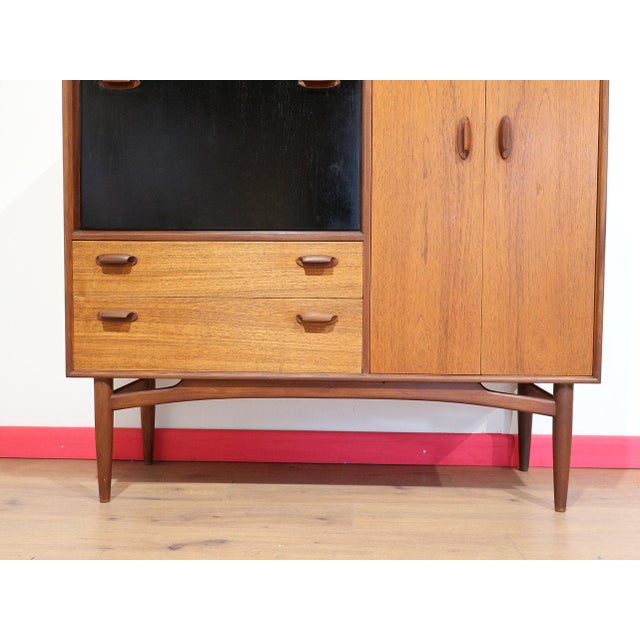 Mid Century Modern Vintage Teak Dry Bar Cart Hutch G Plan Cocktail Cabinet Danish Style For Sale - Image 14 of 15
