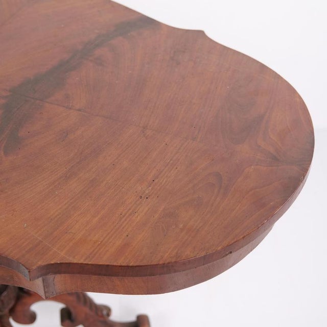 Antique 19th Century Mahogany Serving Table with Carved Details For Sale - Image 6 of 12