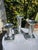 Mid 20th Century Set of Three Vintage Pewter Silver Candle Holders For Sale - Image 5 of 12