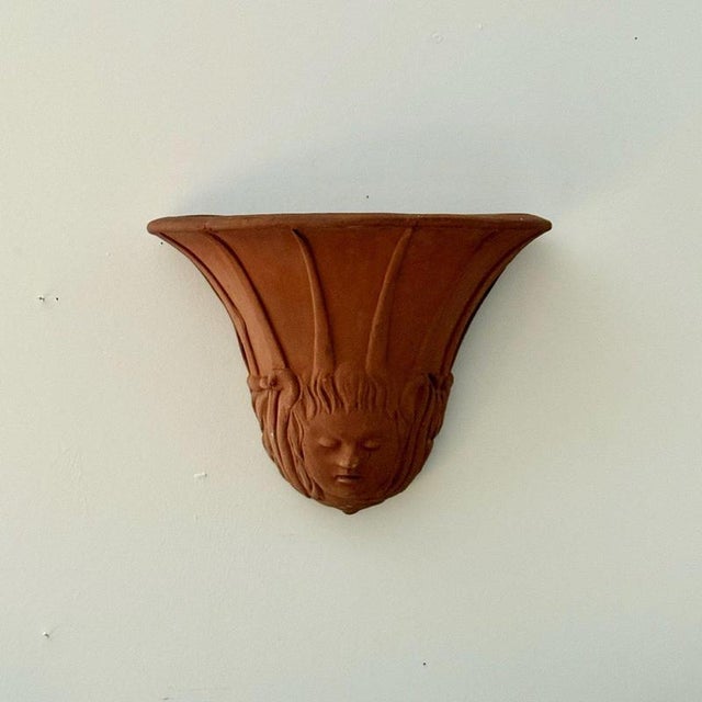 Decorative Terracotta Wall Planter For Sale - Image 3 of 3