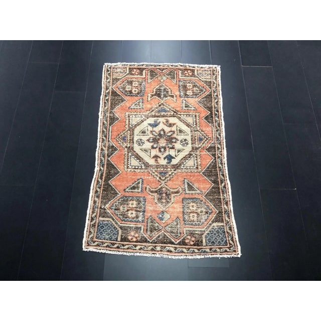 Vintage Boho Turkish Anatolian Orange Rug For Sale - Image 11 of 11