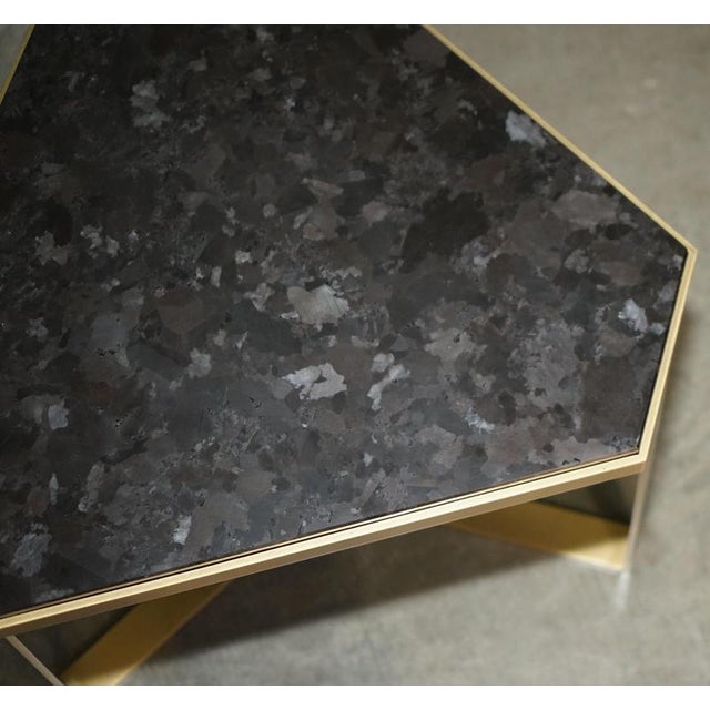 Forma Nero DG-68200 Kravet Tables in Marquina Stone and Satin Brass from Donghia, Set of 6 For Sale - Image 15 of 18