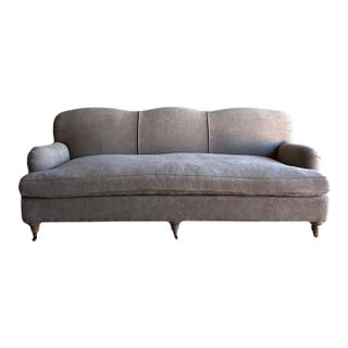 Modern English Sofa in 100% Hemp Ecorcé With Down Cushion For Sale