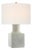 AERIN by Visual Comfort Signature Aviva 24" Table Lamp in Volcanic Ivory with Linen Shade For Sale