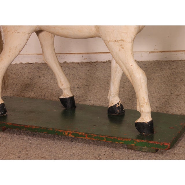 19th Century Polychrome Wooden Horse For Sale - Image 10 of 12