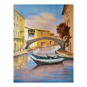 Victor Zarou Port Grimaud (Exhibition) C.1980 Reproduction Print