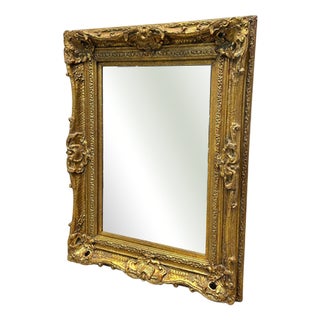 Baroque Style Mirror in Gilded Frame For Sale