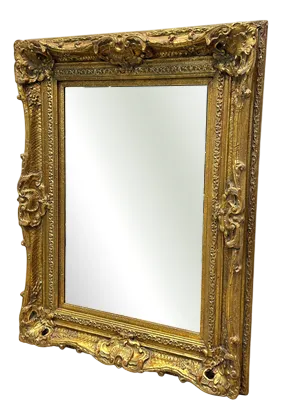 Baroque Style Mirror in Gilded Frame