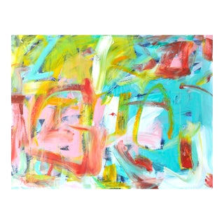 Vigorous Pastels, Original Abstract Painting by Robbie Kemper For Sale